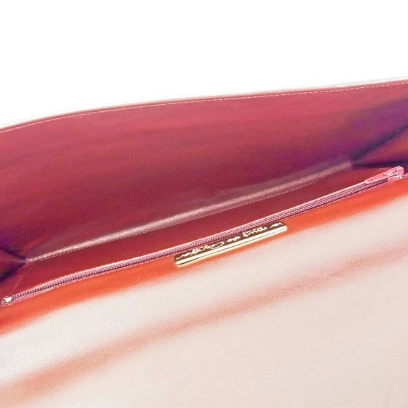 Cartier Clutch Bag Mastline Bordeaux Leather Authentic USED T9482 - Picture 5 of 8